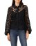 Vince Camuto Floral-Lace Shirt Rich Black ID-HYNH2719