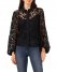 Vince Camuto Floral-Lace Shirt Rich Black ID-HYNH2719