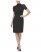 Vince Camuto Chiffon-Sleeve Dress Black ID-MAGZ5511