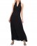 Vince Camuto Collared Halter Maxi Dress Rich Black ID-AXZQ9119