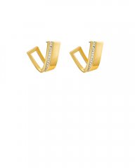 Vince Camuto Pavé Twisted "V" Earrings Gold Metallic ID-WCKA1787
