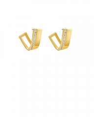 Vince Camuto Pavé Twisted "V" Earrings Gold Metallic ID-WCKA1787