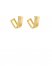 Vince Camuto Pavé Twisted "V" Earrings Gold Metallic ID-WCKA1787