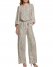 Vince Camuto Sequined Wide-Leg Jumpsuit Silver Metallic ID-WTJF5182