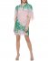 Vince Camuto Floral-Print Colorblock Dress (Petite) Dark Green ID-AXMY2888