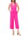 Vince Camuto Tie-Waist Cropped Jumpsuit Hot Pink ID-MGRN2259