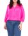 Vince Camuto V-Neck Inverted-Pleat Top (Plus Size) Hot Pink ID-DVSS5577
