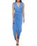 Vince Camuto Ruched Front-Slit V-Neck Gown Periwinkle ID-BWPO2109