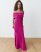 Vince Camuto Off-The-Shoulder Gown Fuchsia ID-LPCW8122