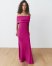 Vince Camuto Off-The-Shoulder Gown Fuchsia ID-LPCW8122