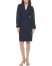 Vince Camuto Chiffon-Sleeve Sheath Navy ID-SABF5830