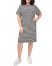 Vince Camuto Stripe-Print T-Shirt Dress (Plus Size) New Ivory ID-AAXH1173