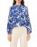 Vince Camuto Leaf-Print Cold-Shoulder Blouse Opulent Blue ID-SFRL4789