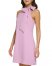 Vince Camuto Bow-Neck Dress Purple ID-DYBV0358
