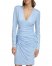 Vince Camuto Ruched V-Neck Dress Periwinkle ID-ODTA0017