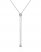 Vince Camuto Silvertone Pavé-Detail Slider Necklace Silver Metallic ID-PNCW1065