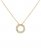 Vince Camuto Pavé-Embellished Circle Pendant Necklace Gold Metallic ID-JQJP2315
