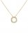 Vince Camuto Pavé-Embellished Circle Pendant Necklace Gold Metallic ID-JQJP2315