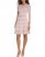 Vince Camuto Mesh-Detail Fit-And-Flare Dress Blush ID-BMPB9843