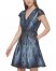 Vince Camuto Jacquard Cap-Sleeve Fit-And-Flare Dress Blue ID-RLXK2386