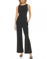 Vince Camuto Peplum Jumpsuit Black ID-UCCQ8243