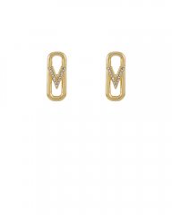 Vince Camuto "V" Link Earring Gold Metallic ID-JSRR8698