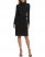 Vince Camuto Sequin-Embellished Mock-Neck Dress Black ID-HHSL0792