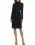 Vince Camuto Sequin-Embellished Mock-Neck Dress Black ID-HHSL0792