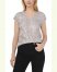 Vince Camuto Sequined V-Neck Blouse Silver Metallic ID-ZKPD9313