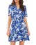 Vince Camuto Leaf-Print Wrap Dress ID-AXOC0674