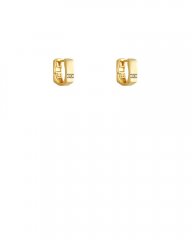 Vince Camuto Pavé Rhinestone Huggie Hoop Earrings Gold Metallic ID-HCQH2521