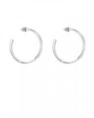 Vince Camuto Twisted Hoop Earrings Silver Metallic ID-YWIE1495