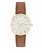 Vince Camuto Embossed Dial Faux Leather Band Watch Brown ID-AADB1207