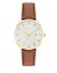 Vince Camuto Embossed Dial Faux Leather Band Watch Brown ID-AADB1207
