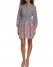 Vince Camuto Colorblock Floral-Print Dress Blush ID-PKKY4913