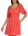 Vince Camuto Shirred Fit-And-Flare Dress Red ID-FPWF3885