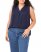 Vince Camuto Sleeveless V-Neck Top (Plus Size) Classic Navy ID-HGPI3629