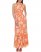 Vince Camuto Floral-Print Twist-Front Maxi Dress Orange ID-SXCA1276