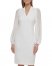 Vince Camuto Chiffon-Sleeve Sheath Ivory ID-GCMF0275