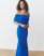 Vince Camuto Off-The-Shoulder Gown Cobalt ID-UUXN3286