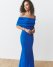 Vince Camuto Off-The-Shoulder Gown Cobalt ID-UUXN3286