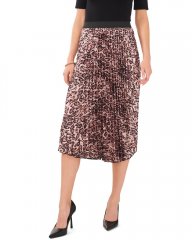 Vince Camuto Leopard-Print Pleated Midi Skirt Dusty Blue ID-DPPI3185