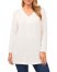 Vince Camuto Ribbed V-Neck Top (Plus Size) New Ivory ID-VCBA1801