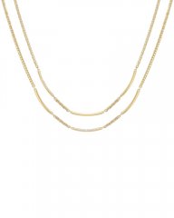 Vince Camuto Layered Curb-Chain And Bar Necklace Gold Metallic ID-EBUZ2201