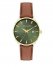 Vince Camuto Embossed Dial Faux Leather Band Watch Brown ID-LOEL4409