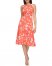 Vince Camuto Floral-Print Twist-Front Dress (Petite) Red ID-EJVW5459
