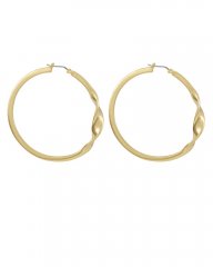 Vince Camuto Twisted Hoop Earrings Gold Metallic ID-OZNW4420