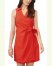 Vince Camuto Sleeveless Faux-Wrap Tie-Detail Dress Fiery Red ID-LGEF4632