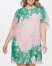 Vince Camuto Floral-Print Colorblock Dress (Plus Size) Dark Green ID-PNVV7821