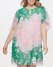 Vince Camuto Floral-Print Colorblock Dress (Plus Size) Dark Green ID-PNVV7821